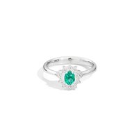 Ringe Recarlo Dame Camelia in Weißgold Smeraldo 0.31 Ct R77CC001/SM - R77CC001/SM
